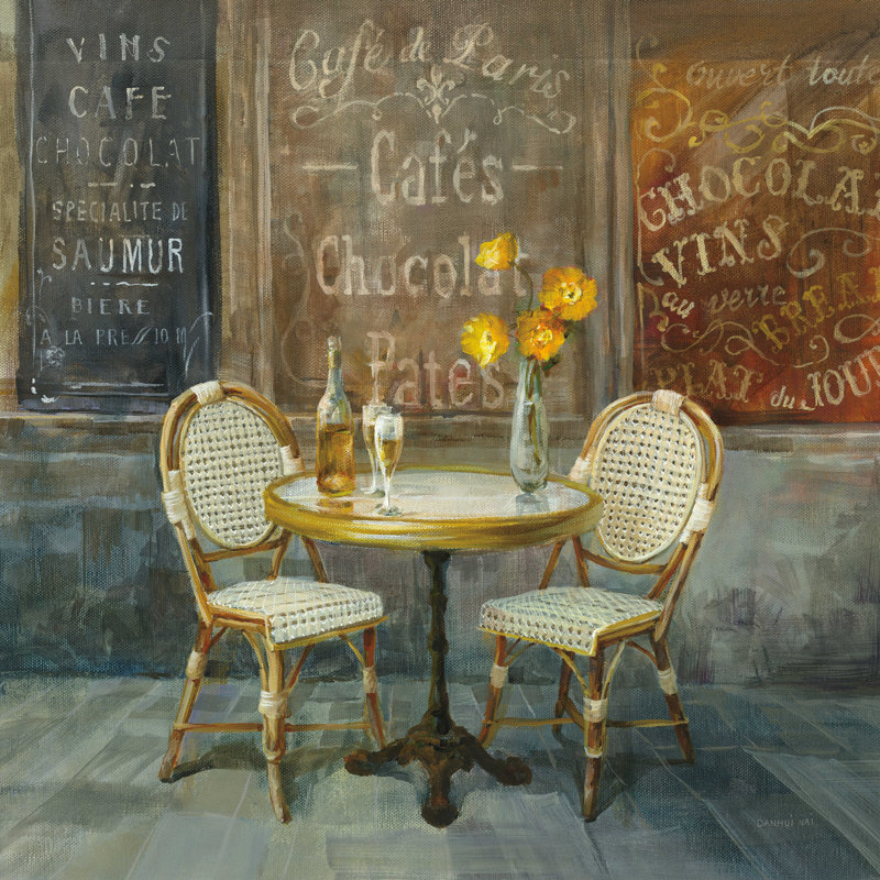 Café français, H 12 po x l 12 po