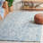 Geline Abstract Hand Tufted Wool/Cotton Abstract Rug in Blue/Ivory-564856267