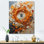 Collage abstrait en spirale orange et blanc - Collages abstraits, art mural