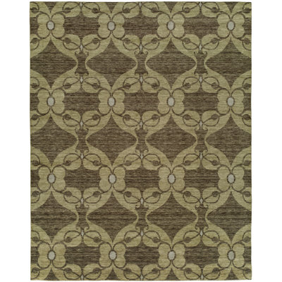 Geometric Area Rug in Brown
