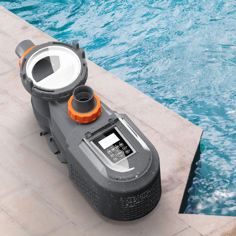 Pompe de piscine à vitesse variable 1,8 hp avec panier-filtre