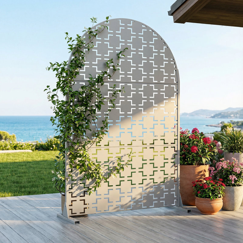 Paravents d'extérieur en métal Wild 72 x 47 pouces Wild, Gris