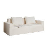 Convertible Ergonomic Polyester Sofa For Gaming And Relaxing - No Installation Needed With Waterproof Features
