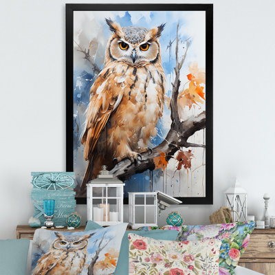 Owl Wise And Watchful prédateurs sur toile