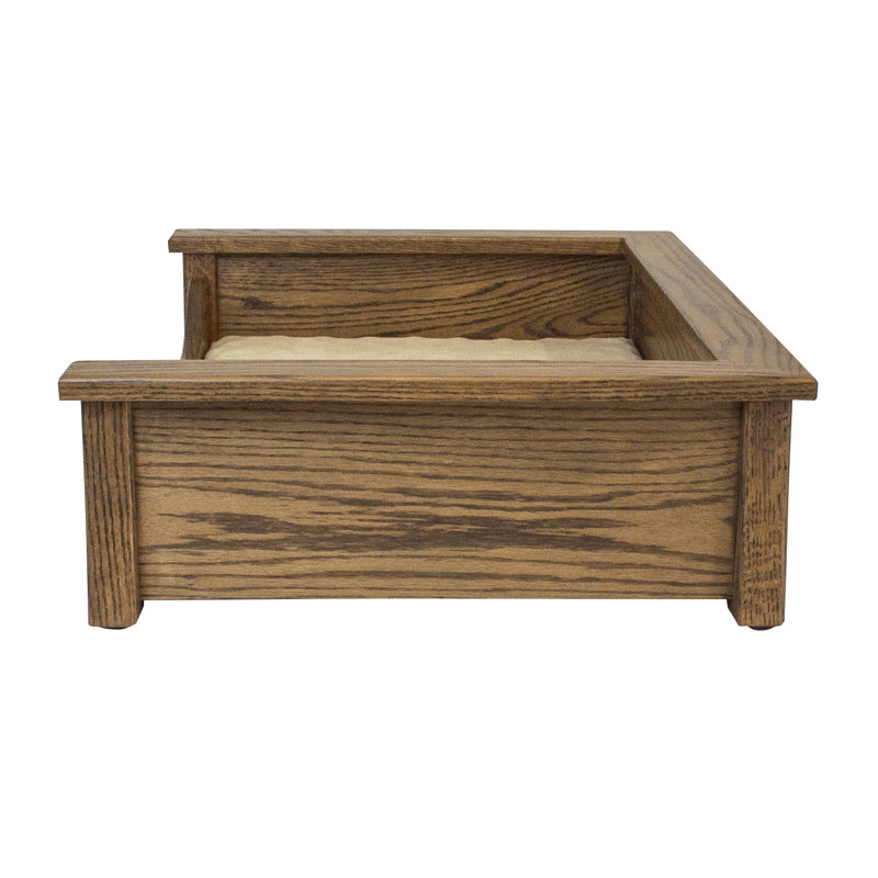 Medium Oak Orthopedic Elevated Pet Bed