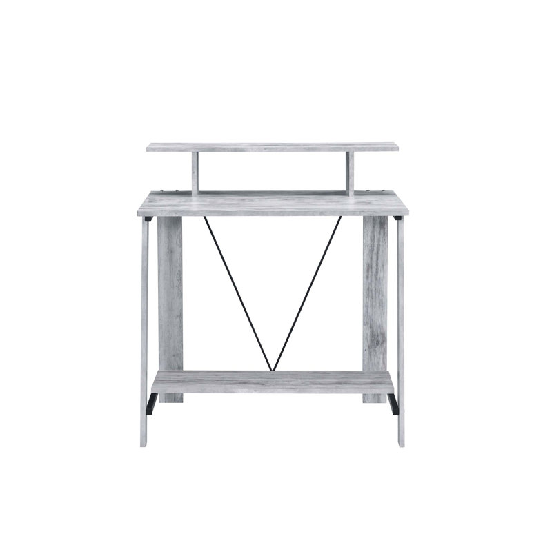 Bureau d'écriture Nypho Antique & Finish, Blanc antique