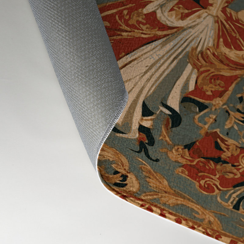 Tapis d'intérieur et d'extérieur brun français, Rectangle 5 pi x 7 pi