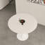 Table de salle à manger ronde 31,5 po blanche, conception de tulipes de style Mid-Century avec plateau et base piédestal, idéale pour l'heure du thé, plateau, tables basses
