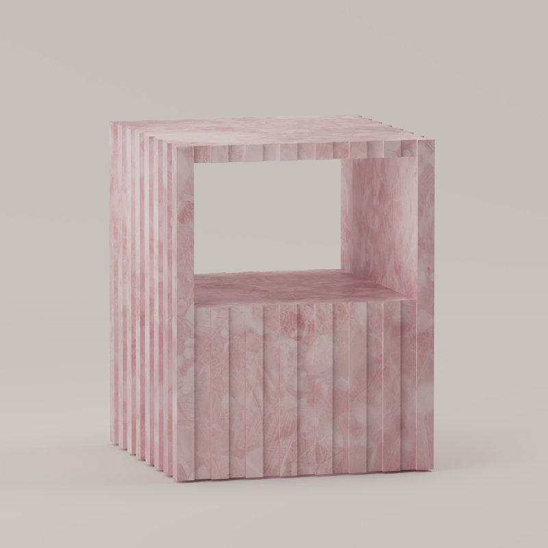 Table de chevet Ainarkar, Quartz rose