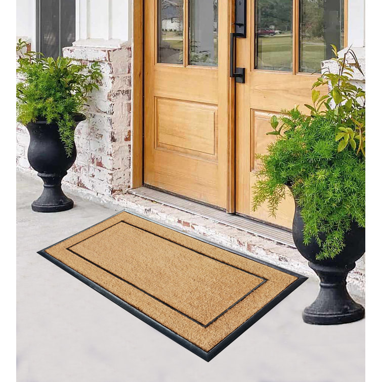 Color&Geometry Front Double Door Mats Outdoor: Large Doormat for Outside  Entry Home Entrance Back Porch Patio Waterproof | Heavy Duty Non-Slip