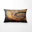 Coussin décoratif doré et noir Timeless Turn I - Abstract Spirals-135800305