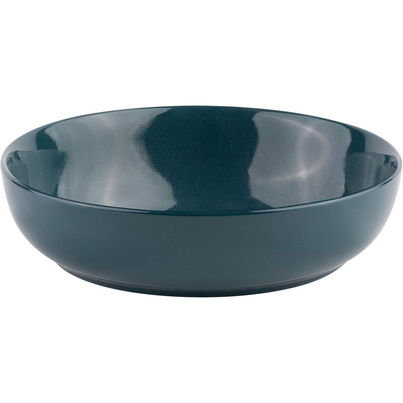  Grande capacité, bol à pâtes, bols à salade, soupe, bols de service, céramique, micro-ondes et lave-vaisselle, ensemble de 4, 40 oz (sarcelle foncé)