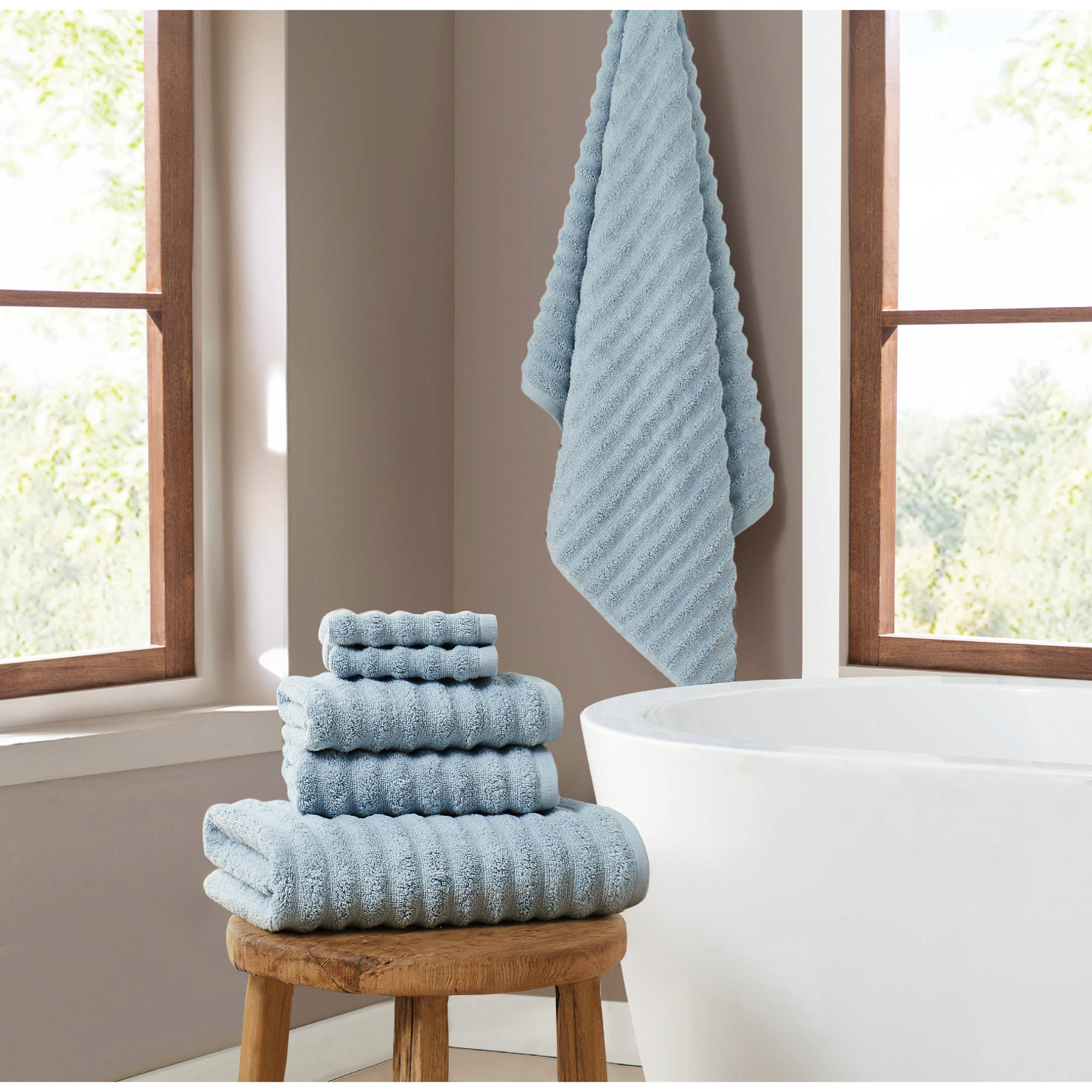 Camren 6 - Piece Towel Case Pack, Light Blue