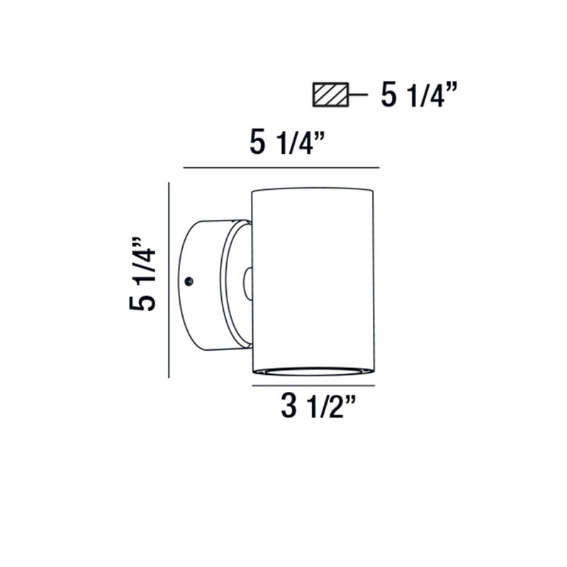 Glen LED Wall Light, Aluminum