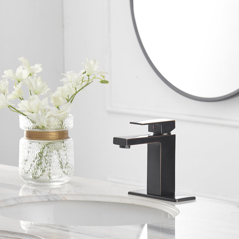 WIZ Single Handle Single Hole Low-Arc Bathroom Faucet, Oil Rubbed Bronze