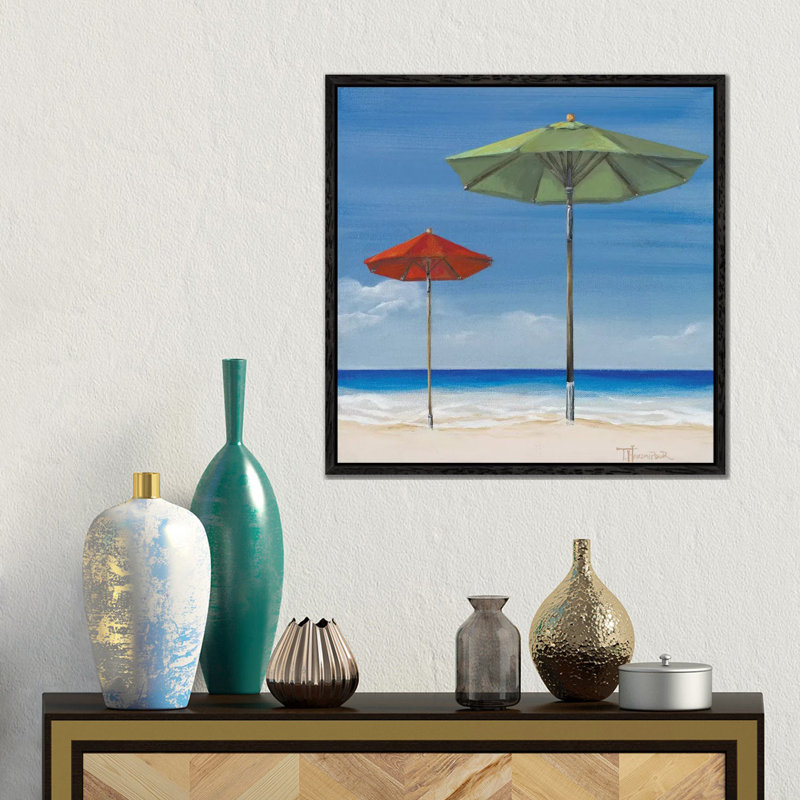 Coastal Scene II by Tiffany Hakimipour - Floater Frame Gallery-Wrapped Canvas Giclée on Canvas, 45.72 cm H x 45.72 cm W