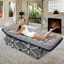 Folding Camping Cots with Thicker Mattress and Carry Bag for Adults 880lbs, Heavy Duty 28" Wide