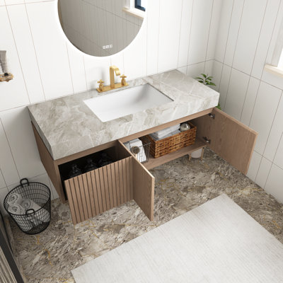 Ensemble de meuble-lavabo Heidelberg Woodgrain
