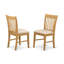 Ensemble de table de salle à manger 5 pièces moderne comprenant une table rectangulaire en bois et 4 chaises rembourrées en tissu de lin, 36 x 60 pouces, chêne-1037750868-948418489