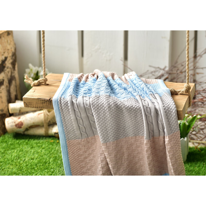 Cotton Baby Blanket, Blue