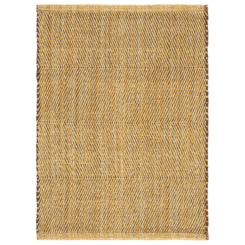 Tapis Montauk 326 tissé à la main en coton recyclé, sans motif, Rectangle 8' x 10'