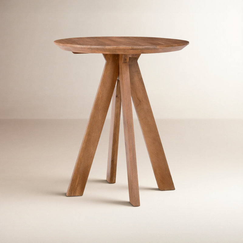 Furley 32" Round Counter Height Dining Table, 42", Brown