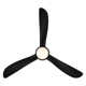Corona 3 - Blade Outdoor/Indoor Smart Flush Mount Ceiling Fan with Remote Control and Dimmable LED Light Kit Included 
