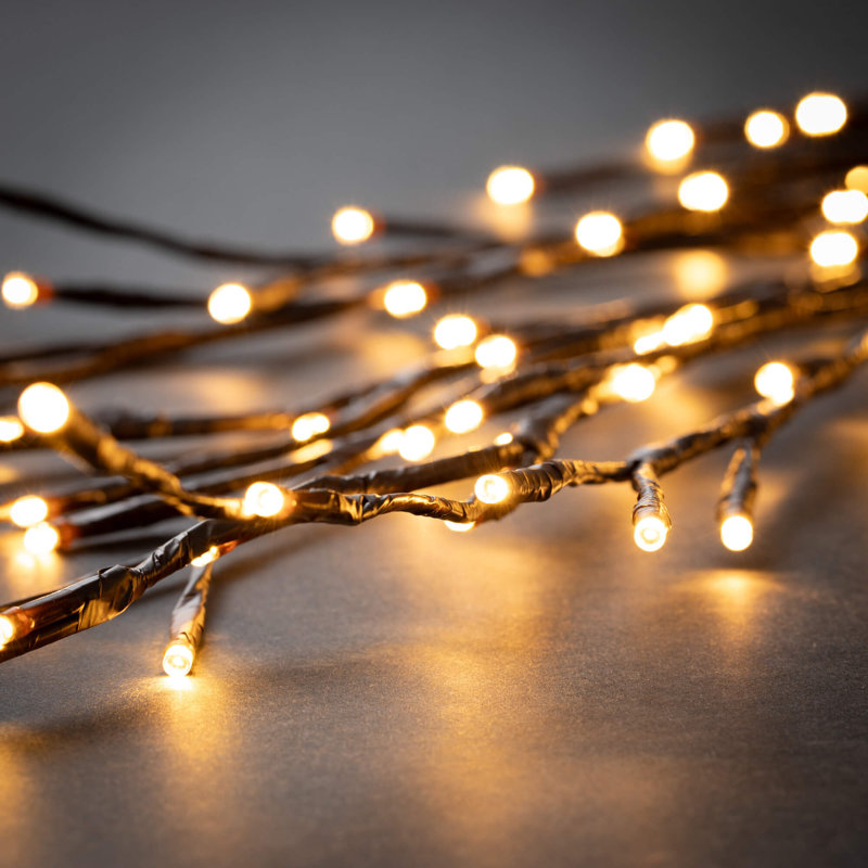 Grande branche illuminée de Noël 5 pi 4 po, brun