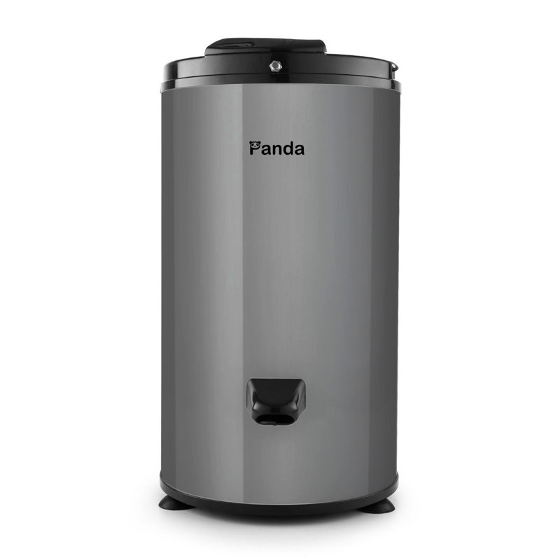 Panda 0,6 pieds cubes Pi. Sécheuse portative haute efficacité en acier inoxydable avec verrou de sécurité pour enfants, gris foncé