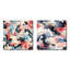 Victorienne mauve et rose composition aquatique - ensemble de 2 collages carrés abstraits-101845163-101845167