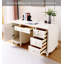 Bureau familial avec rebords arrondis et rangement spacieux pour tiroir
