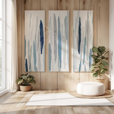Rhythmic Blues v1 | 2 Panel Split Large Canvas Print | Combined
