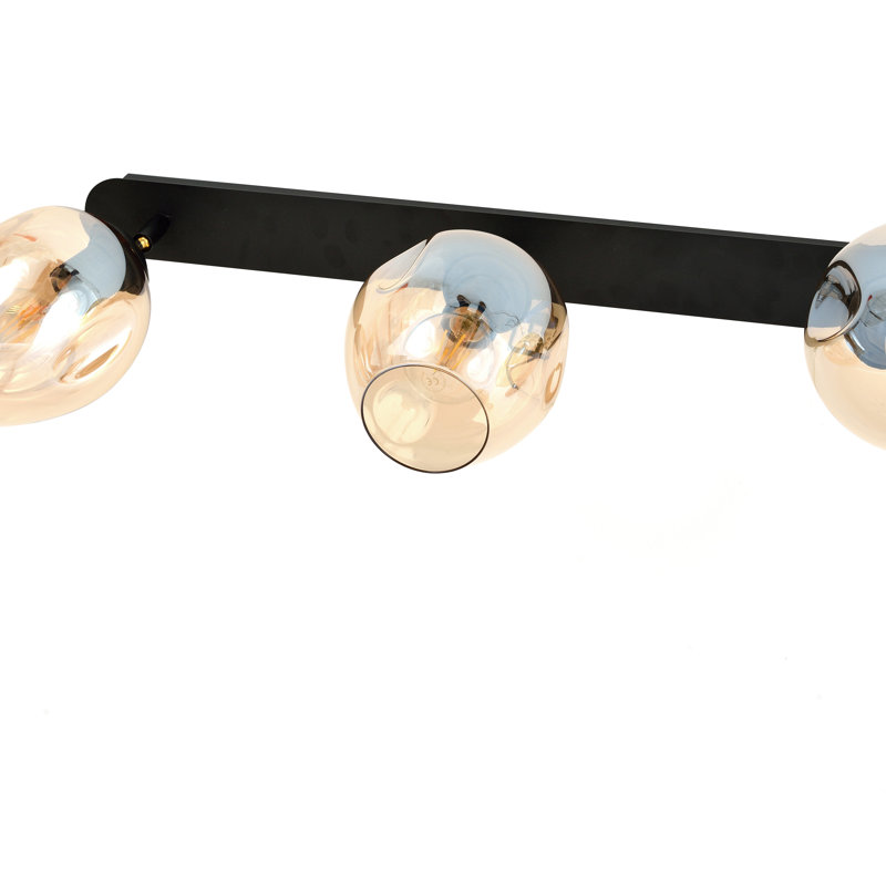 Golliday Glass Semi Flush Mount, Amber