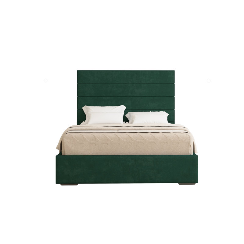Chanute Upholstered Bed Frame, Emerald, Double (4'6)
