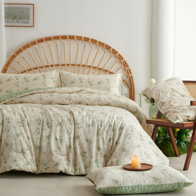 Ensemble de literie réversible 3 pièces Nayoroom, Édredon grand + 2 taies d'oreiller standard