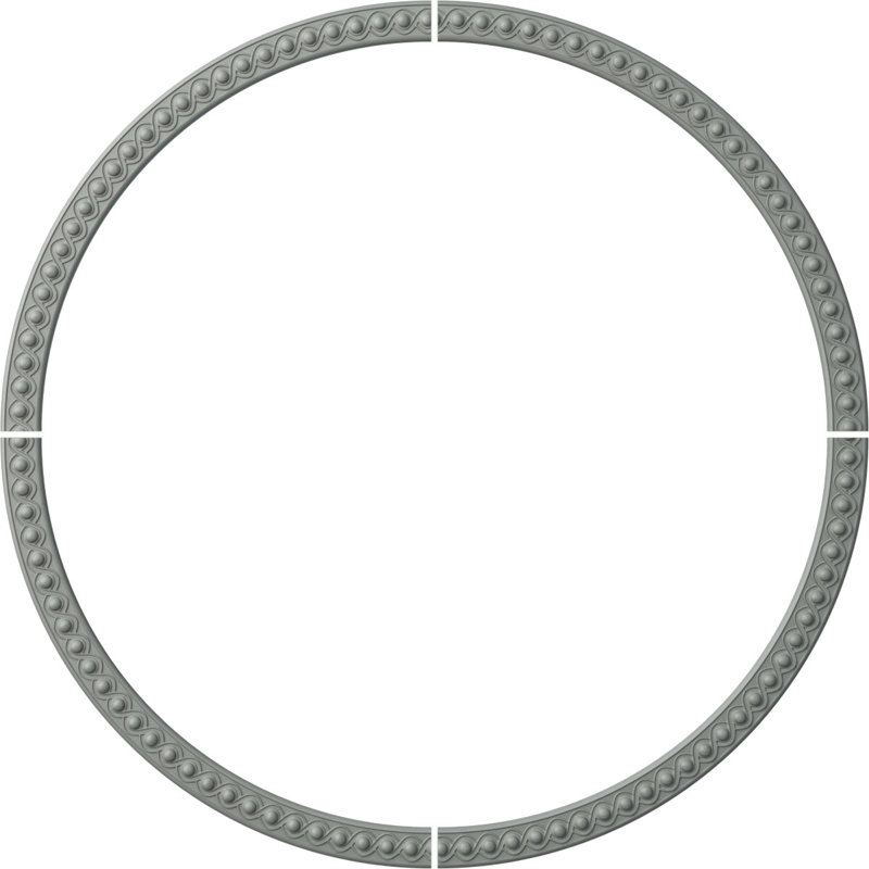 Hillsborough Ceiling Ring Kit, 69.75'' H x 69.75'' W x 0.75'' D, Single (1/4 of a Complete Circle)