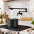 Wall Mounted Pot Filler Faucet with Extendable Swivel Arm, Kitchen Faucet with Dual Handles and Dual Shut-Off Valves, Designed for Over Stove Installation-93656899