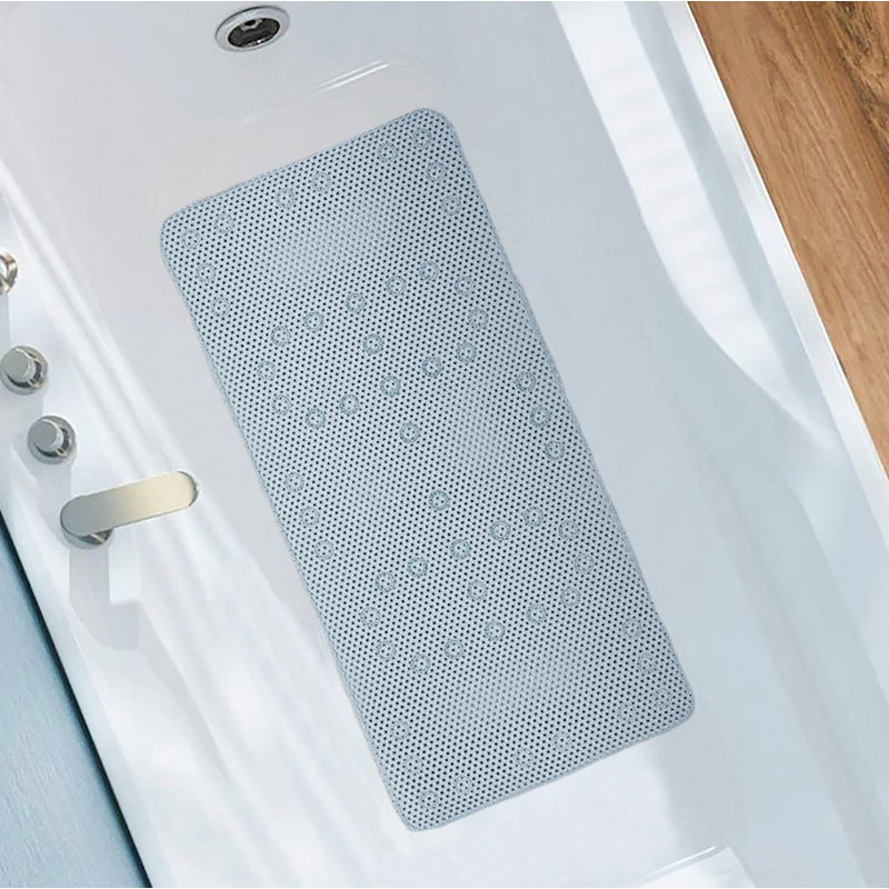 Aalasia Foam Non-Slip Shower Mat, Baby Blue