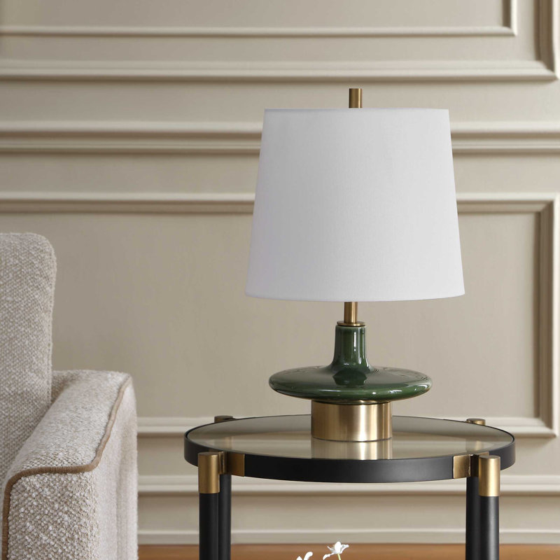  Sieler Glossy Green Table Lamp