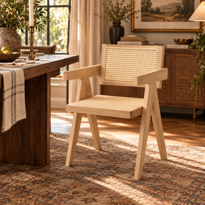 Fauteuil de salle à manger moderne en bois de frêne massif Vonnie