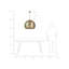 Sherice 1 - Light Gold Dome Pendant