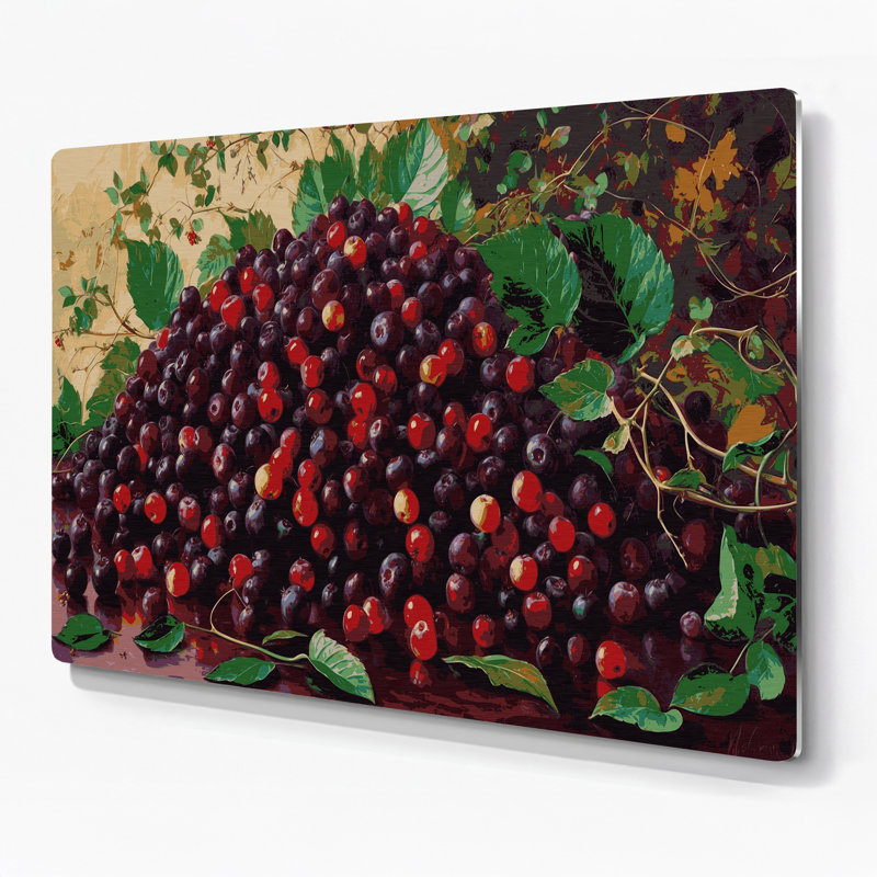 Art mural en métal Fruit Loganberry Brown, H 8 po x l 10 po