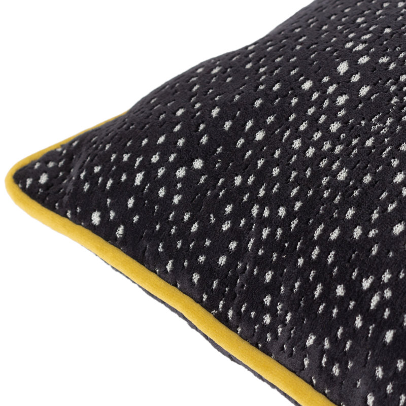Estelle Square Cushion, Black/Gold