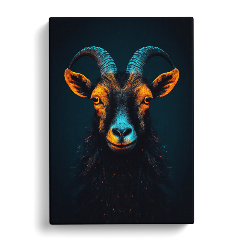 Goat Minimalism - No Frame Print, 76cm H x 50cm W x 3cm D