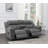 Saar Upholstered Manual Reclining Loveseat with Storage Console and USB Ports, Charcoal