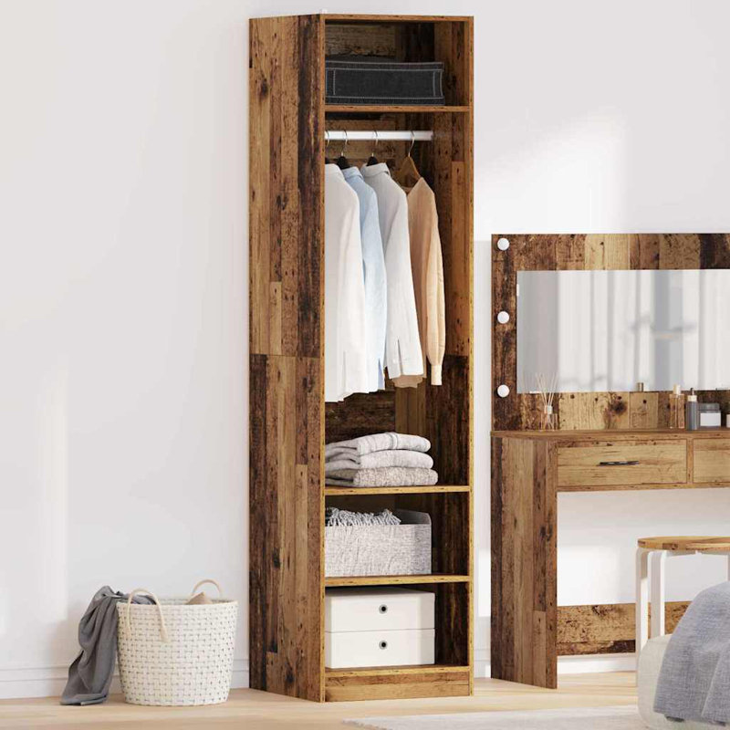 Engineered Wood Wardrobe, Old Wood