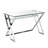 Ridgeton Glass Top Metal Base Writing Desk