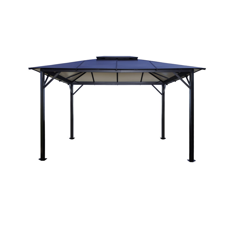 Durham Aluminum Patio Gazebo with Mosquito Netting, 10 Ft W x 12 Ft D
