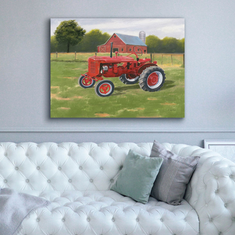 «Vintage Tractor» par James Wiens, art mural sur toile, H 40 po x l 54 po