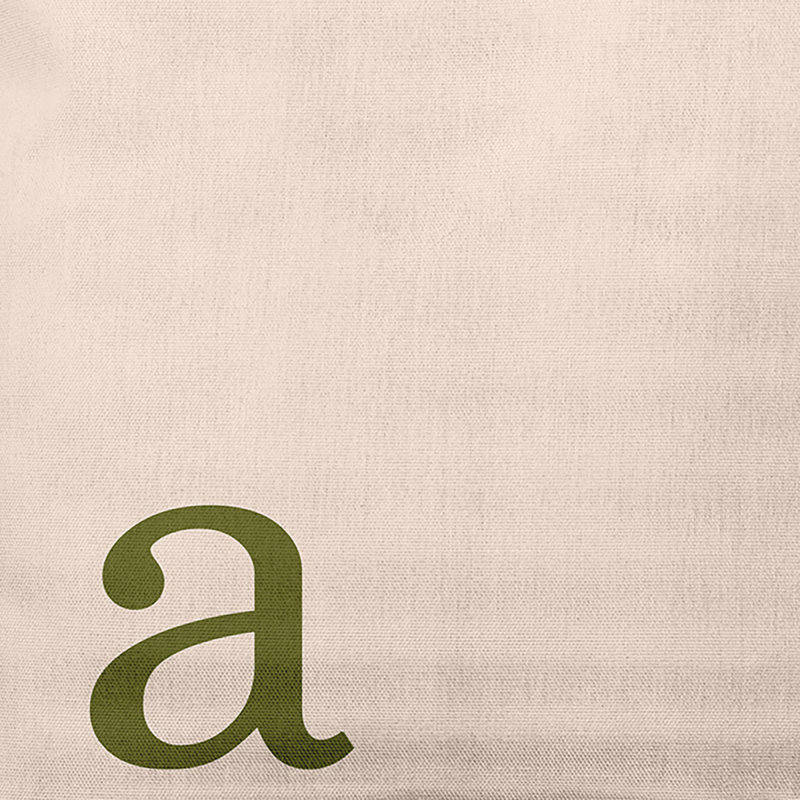 Coussin décoratif intérieur / extérieur Modern Monogram, Olive